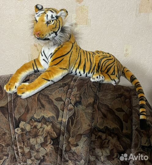 Мягкая игрушка Тигр реалистичный 60 см