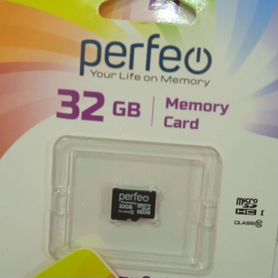 Карта microSD 32Gb класс 10 U1 V10 10мб/c Perfeo