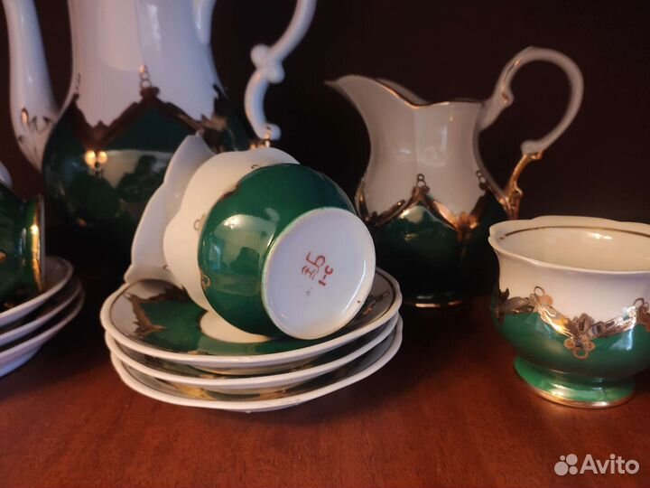 Зелёный бутон сервиз Барановка