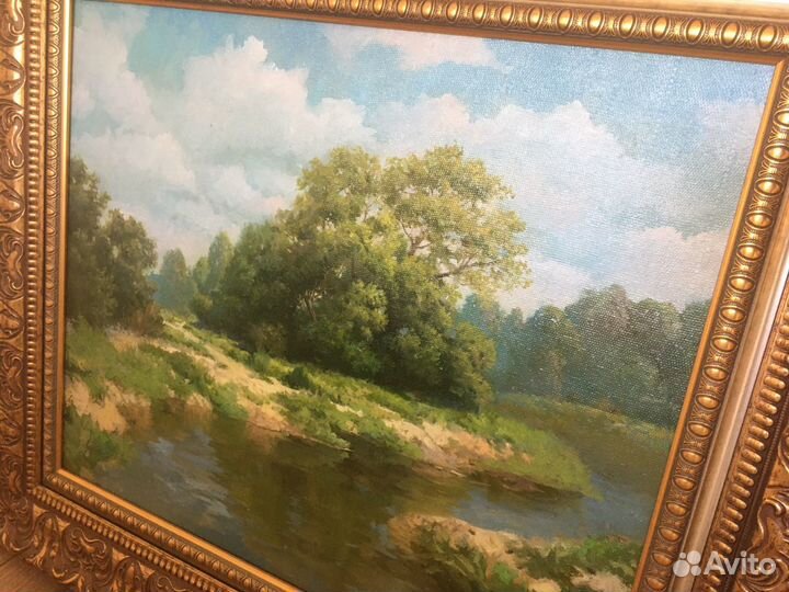 Картина на холсте Пейзаж с рамой