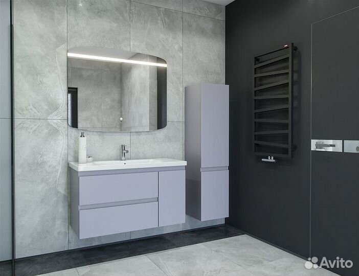 Шкаф-колонна caprigo Forte 35 правый серый матовый 36150R-SF028