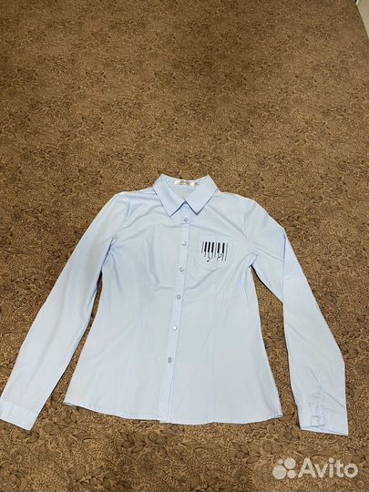 Рубашка голубая на девочку