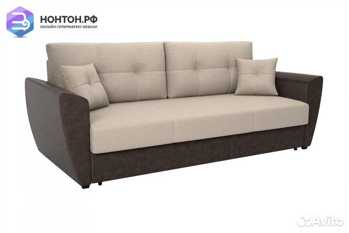 Диван выкатной Фортуна New бежевый / коричневый