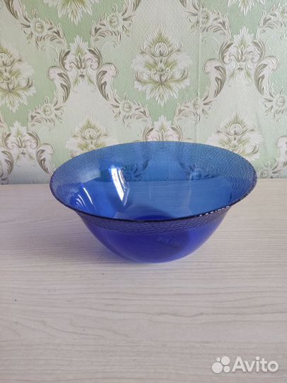 Ваза для фруктов на ножке стекло СССР