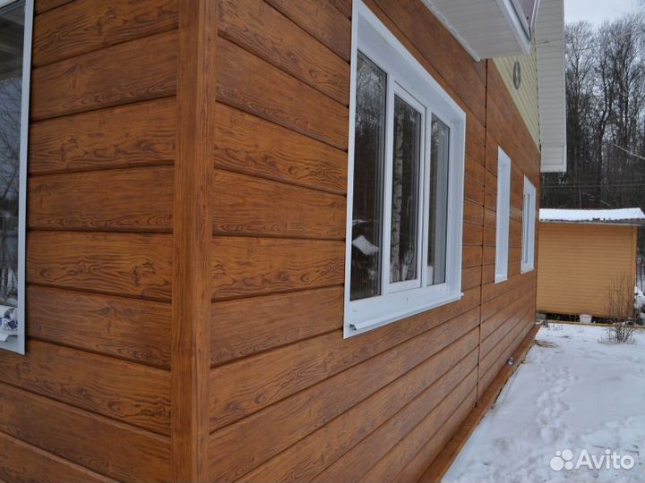 Металлический сайдинг Grand Line Блок-хаус