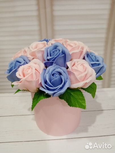 Букет из мыльных роз