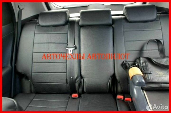 Чехлы Автопилот Ssangyong Rexton из экокожи чёрные