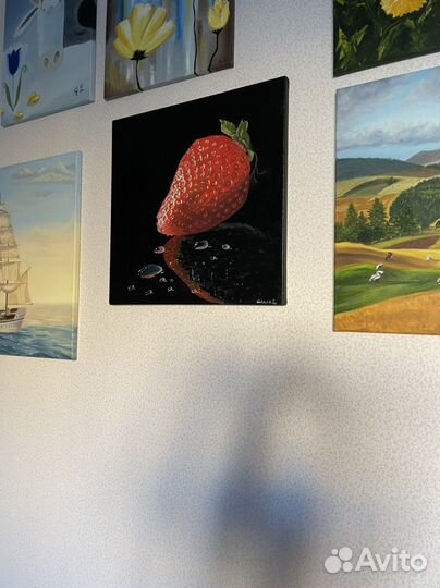 Картина маслом «Клубничка»