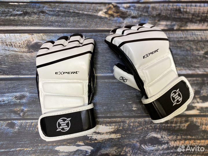 Перчатки для MMA Fight Expert - чер/бел