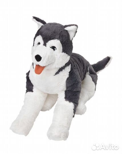 Икеа ливлиг Собака хаски, 57 см, черный/белый