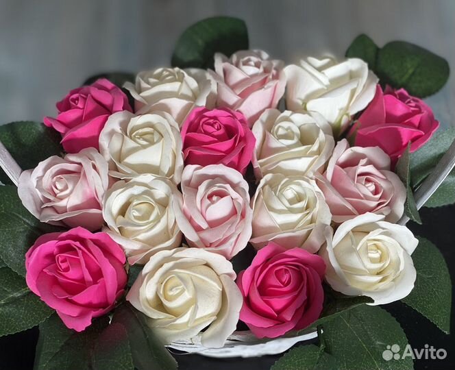 Букет из мыльных роз