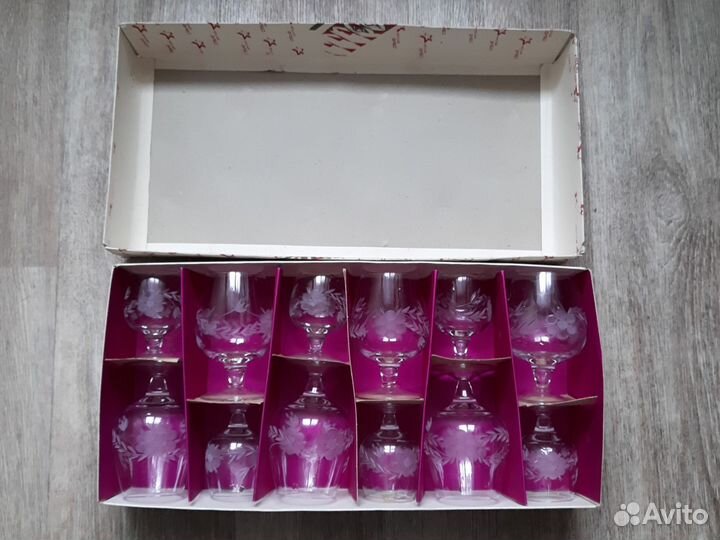 Бокалы, стопки, рюмки хрусталь наборы