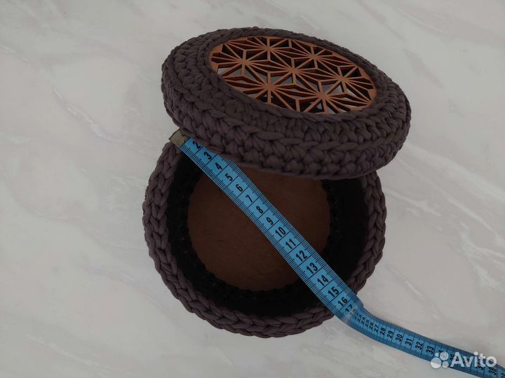 Корзина из трикотажной пряжи