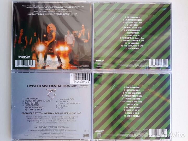 CD диски Twisted Sister, Y & T, Tygers Of Pan Tang