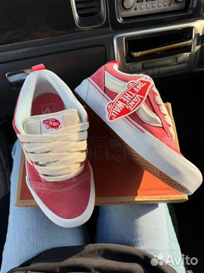 Vans Knu Skool Pink Кеды дутыши розовые