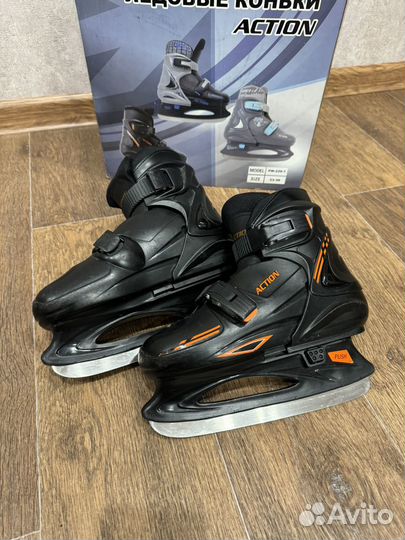 Коньки хоккейные action раздвижные 33-36р
