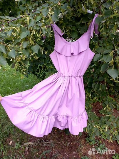 Сарафан для девочки 128+ ветровка мятная на флисе