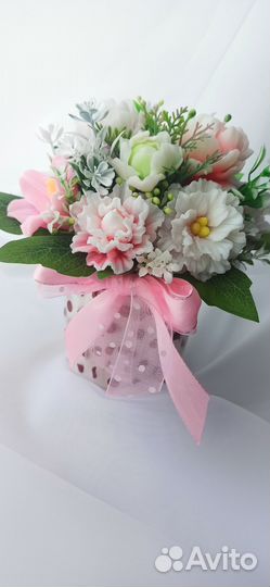 Букет из мыльных цветов