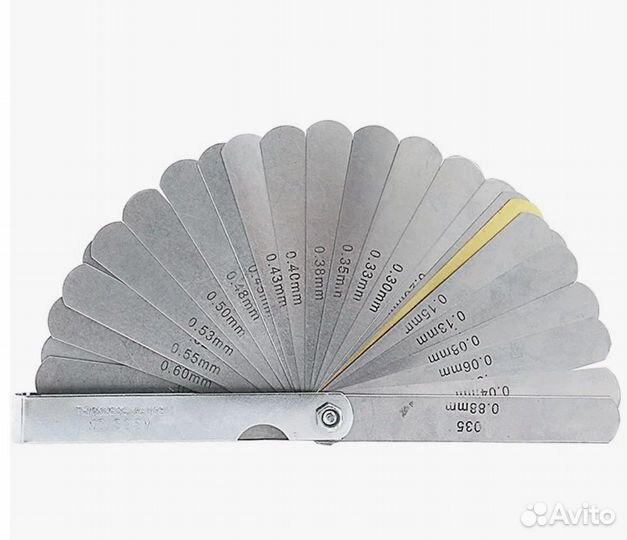 Набор щупов для проверки зазоров 0,04-0.88 мм 32шт