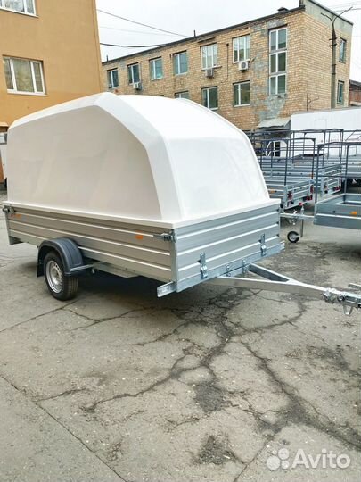 Московский прицеп с высоким бортом и крышкой