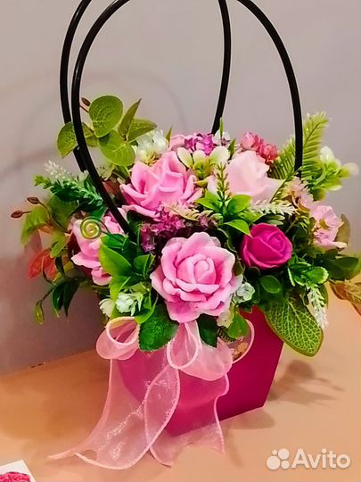 Букет из мыльных цветов