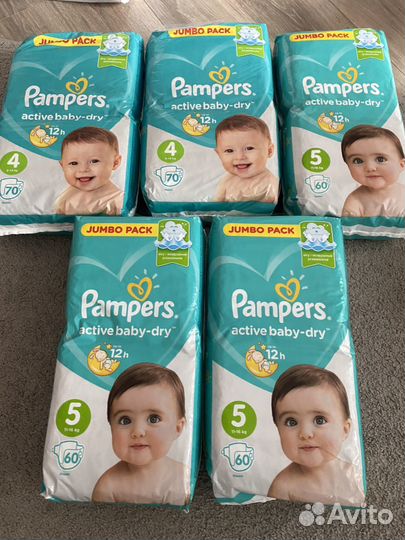 Pampers подгузники 3/4/5