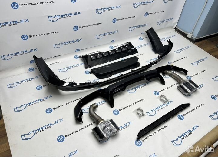 Диффузор М BMW X4 G02 с насадками