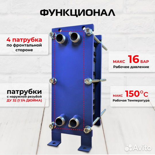 Теплообменник SN04-60 для отопления 730 м2 73кВт