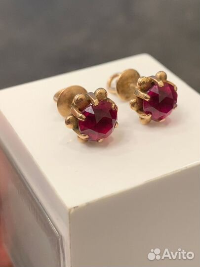 Серги золотые 583 пробы СССР