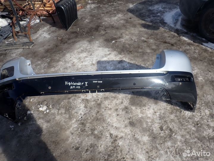 Бампер задний для Toyota Highlander II 2007-2013