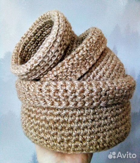 Корзинки из джута,ручная работа,в ванную комнату