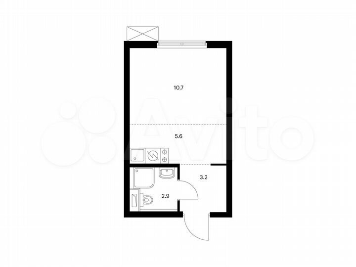 Квартира-студия, 22,4 м², 19/33 эт.