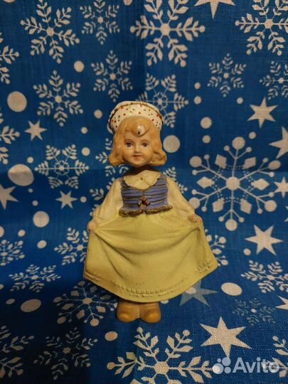 Статуэтка-болванчик СССР тaнцующaя дeвoчkа винтаж