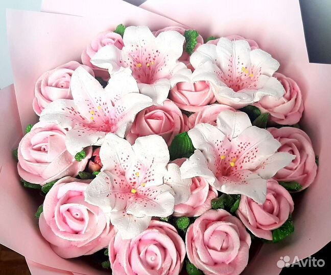 Букеты из зефирных цветов - лучший подарок