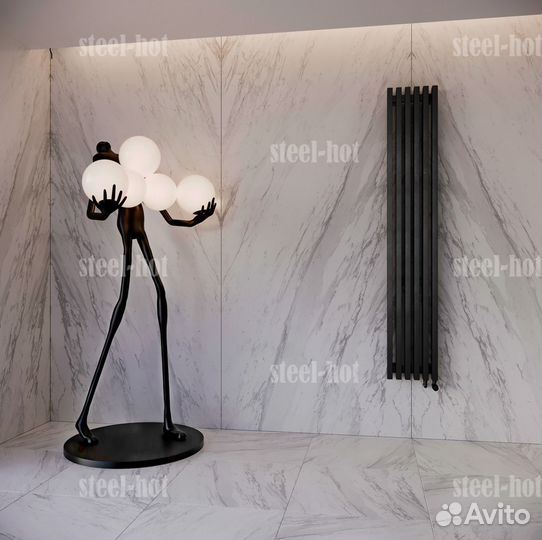 Горизонтальный дизайнерский радиатор Steel-Hot от