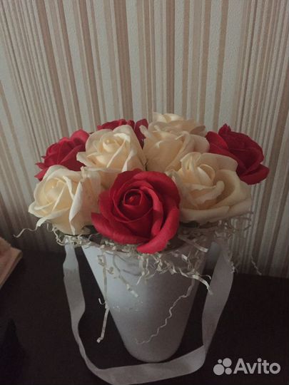 Букеты из мыльных роз