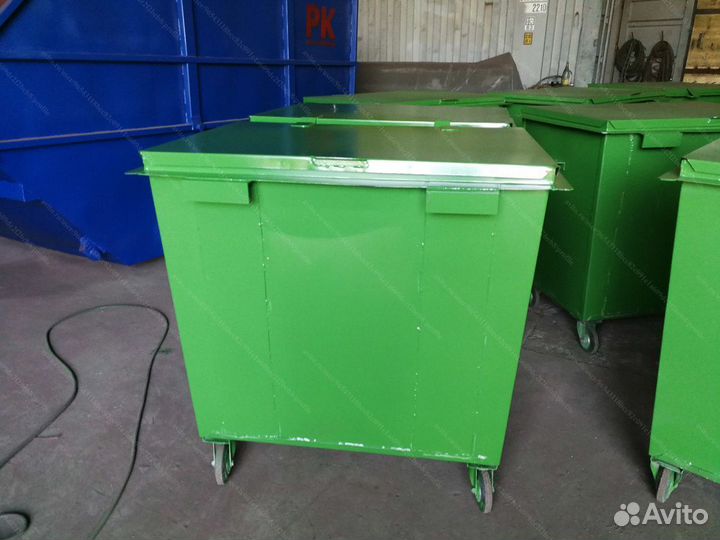 Мусорный евроконтейнер из металла 1,1 м3 Арт б1382