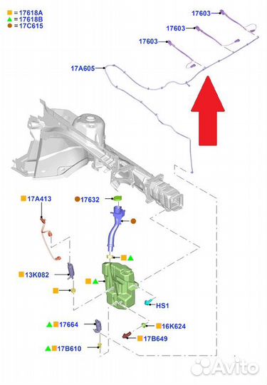 Форсунка омывателя с обогревом Ford Kuga легковой