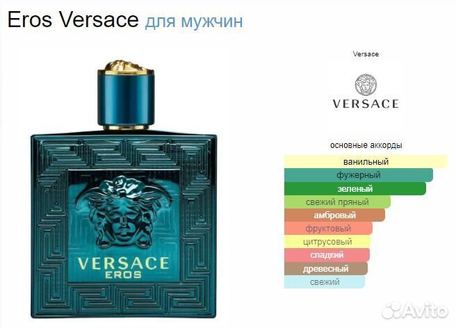 Стойкие мужские духи Eros Versace