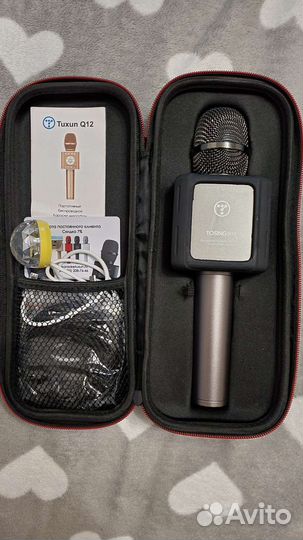 Караоке микрофон Bluetooth с колонкой tuxun q12