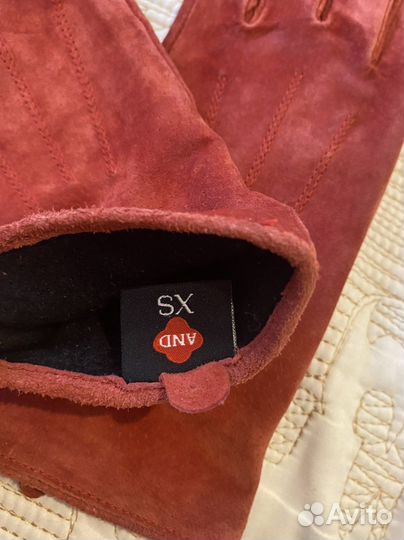 Перчатки новые замша нат