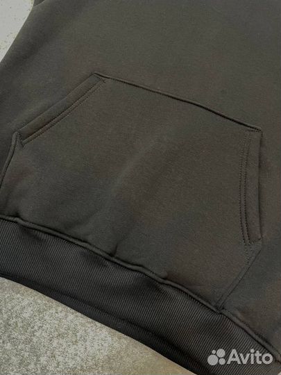 Теплое худи черный