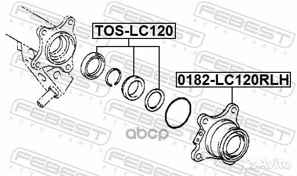Ремкомплект полуоси зад прав/лев toslc120 F