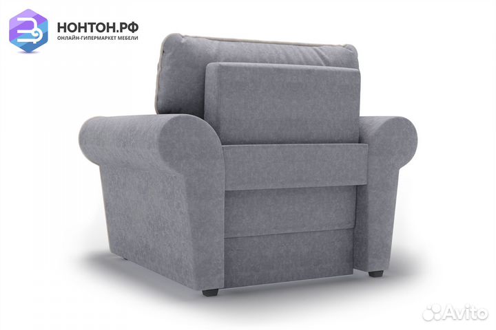 Кресло еврокнижка Прованс серое