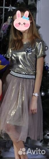 Юбка и футболка для девочки 12-13 лет