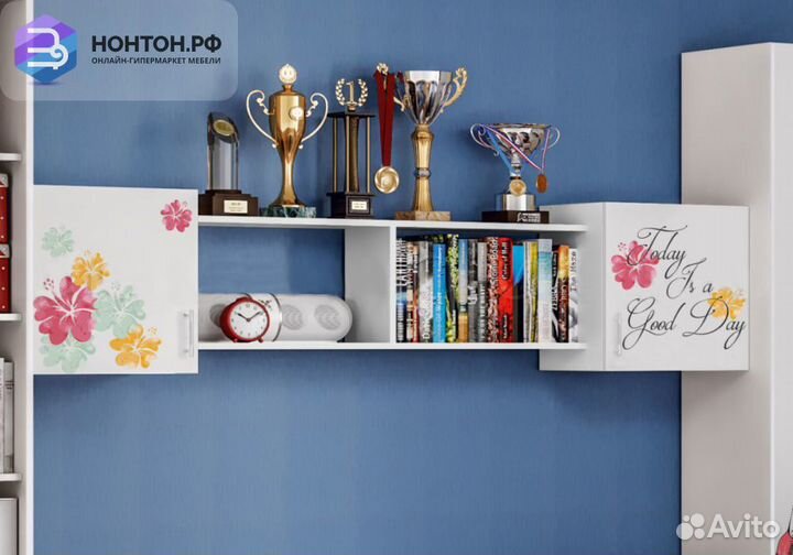 Полка навесная Вега fashion белая