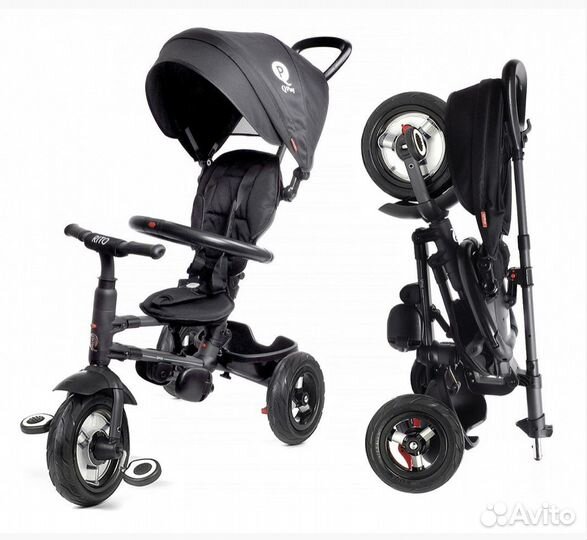 Складной трехколесный велосипед qplay