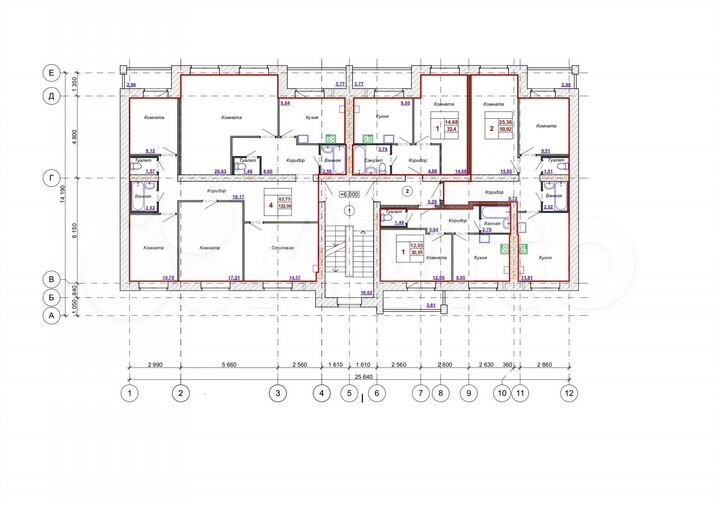 1-к. квартира, 32,8 м², 3/4 эт.
