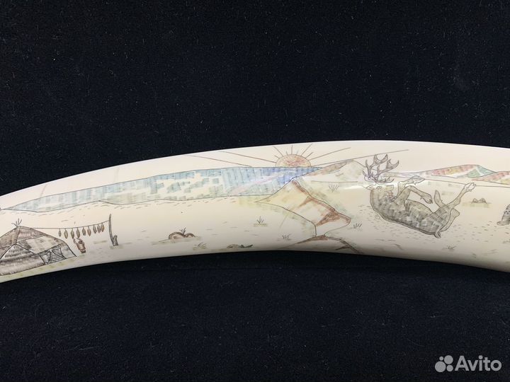 Клык бивень моржа имитация