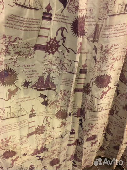 Тюль новый 4 метра вуаль кораблики